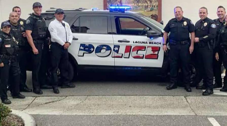 American flag logos on Laguna Beach police vehicles will stay put
