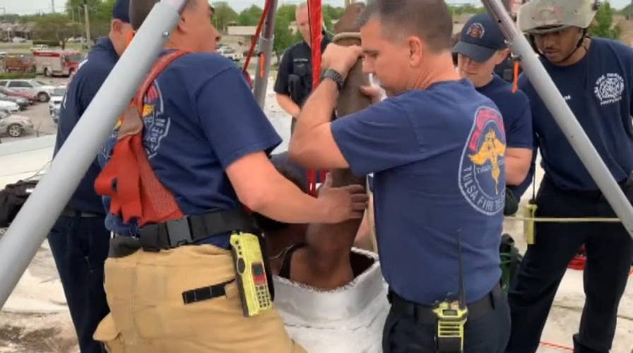 Man trapped in chimney for 9 hours rescued in Oklahoma
