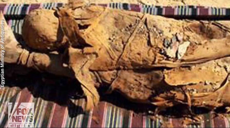 Archaeologists in Aswan, Egypt discover a tomb containing 30 mummies