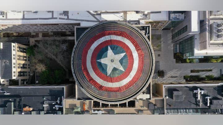 MIT 'hackers' turned the top of the Great Dome into a Captain America shield