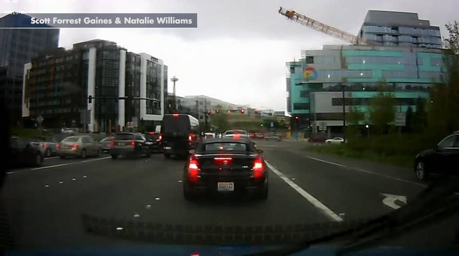 Dashcam footage shows moment of deadly crane collapse in Seattle