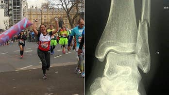 Woman runs 18 miles of London Marathon on broken ankle