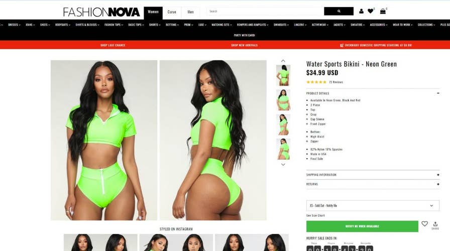 Fashion Nova bikini includes cancer warning tag