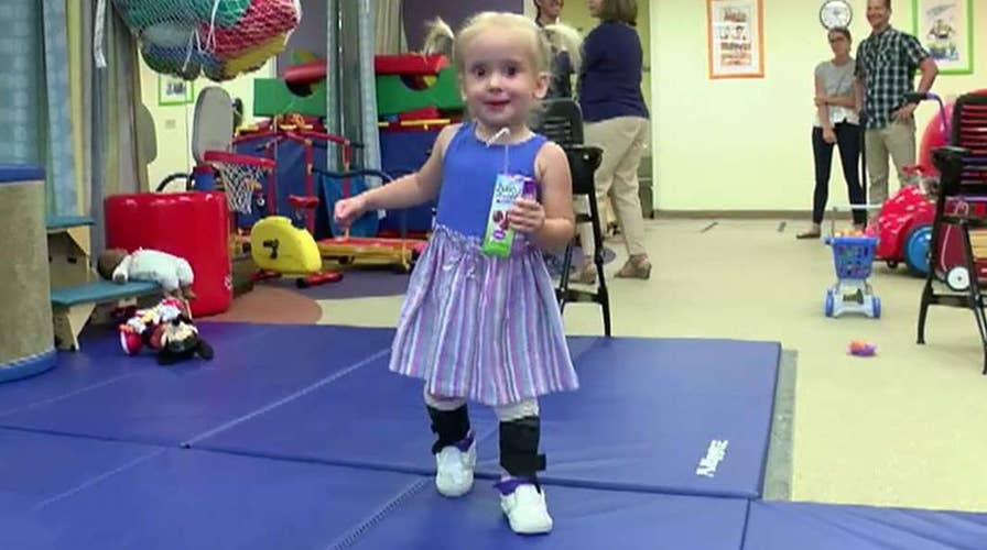 'Baby Shark' song helps Florida toddler with spina bifida learn to walk