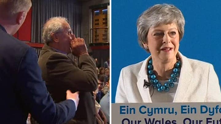 'We don't want you': Man heckles British Prime Minister Theresa May during speech in Wales