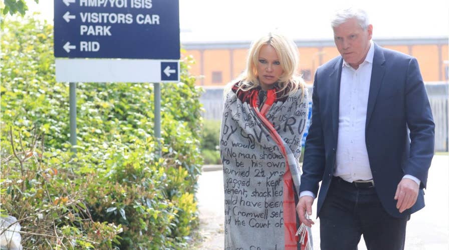 Actress Pamela Anderson pays visit to Julian Assange in prison