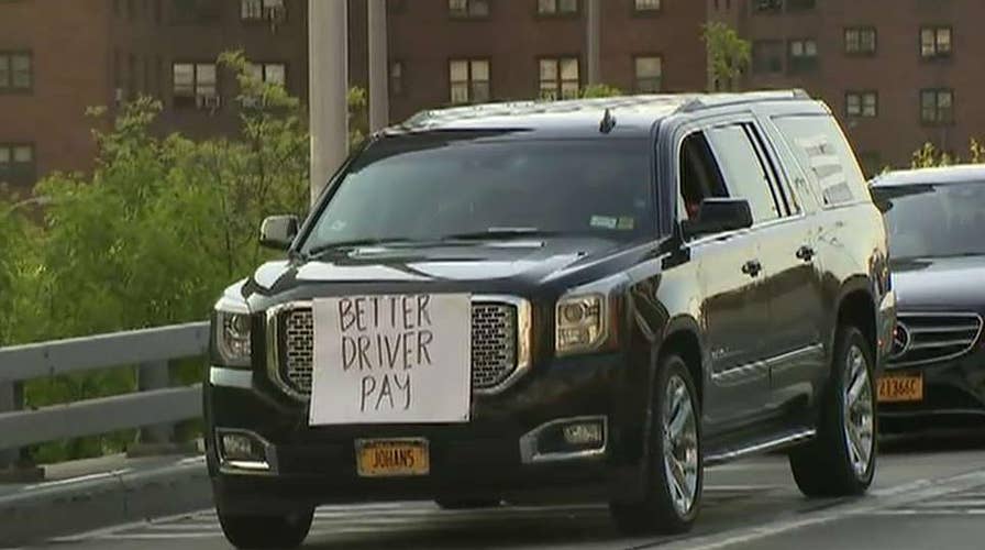 Ride-share drivers protest for better pay, better working conditions