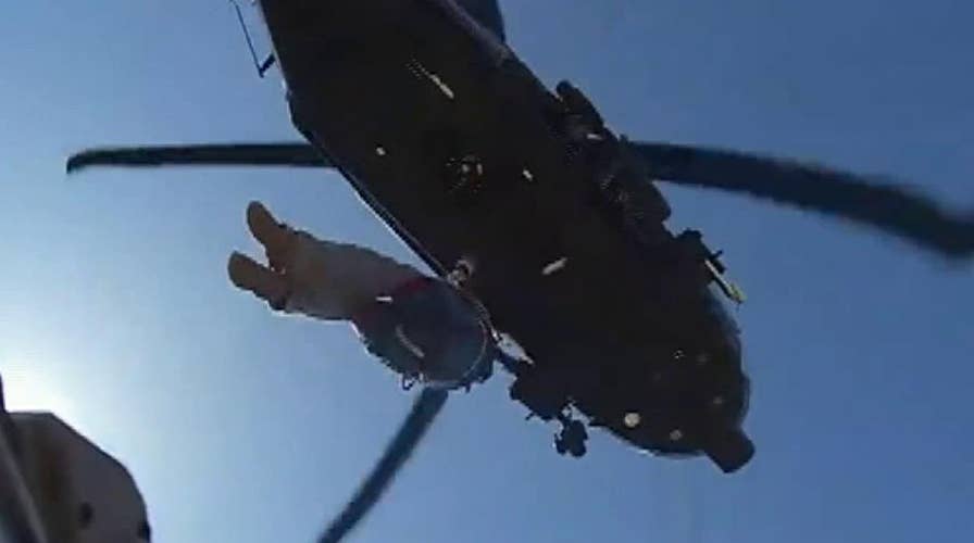 Raw video: Border Patrol agents rescue Mexican man on Diablo Peak