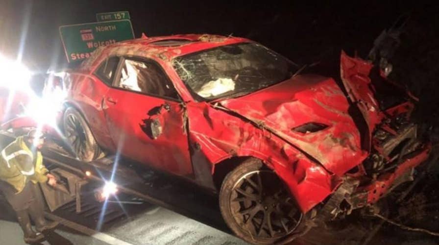 Speedster wrecks car in police high speed chase