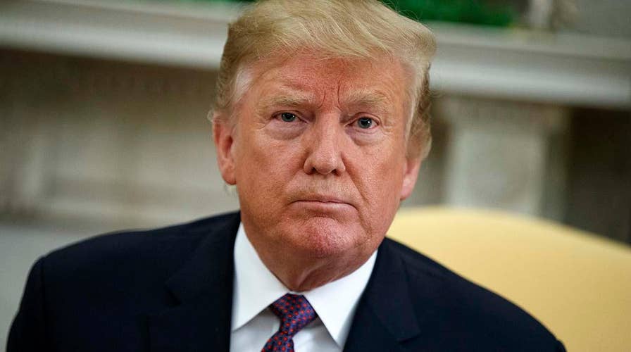 President Trump downplays risk of trade war with China