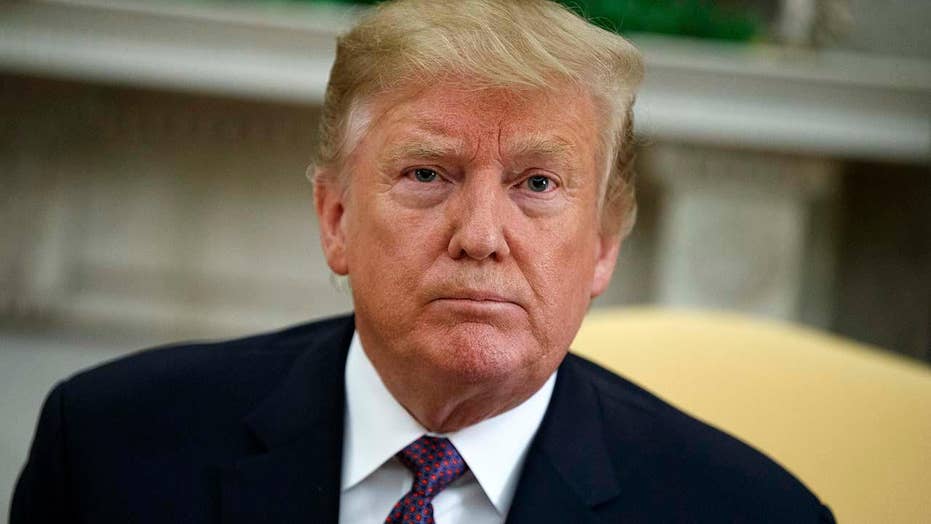 President Trump downplays risk of trade war with China