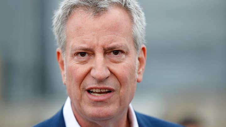 2020 Democratic hopeful Mayor Bill de Blasio makes his first campaign stop in Iowa