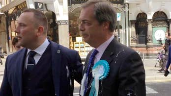 Right-wing politicians being assaulted by dessert drinks