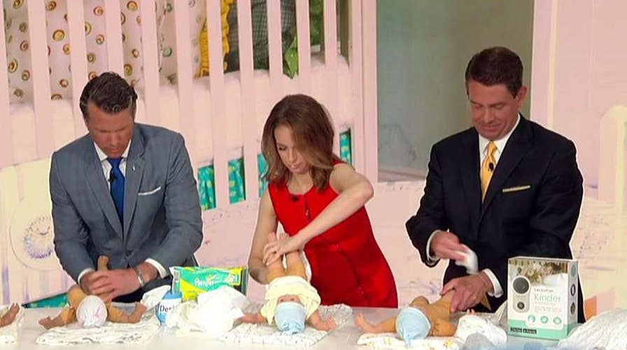 'Fox & Friends Weekend' hosts compete to change the best diaper