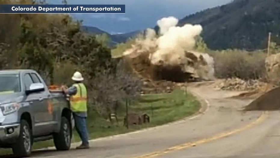 Boulder that destroyed Colorado highway blasted apart by construction