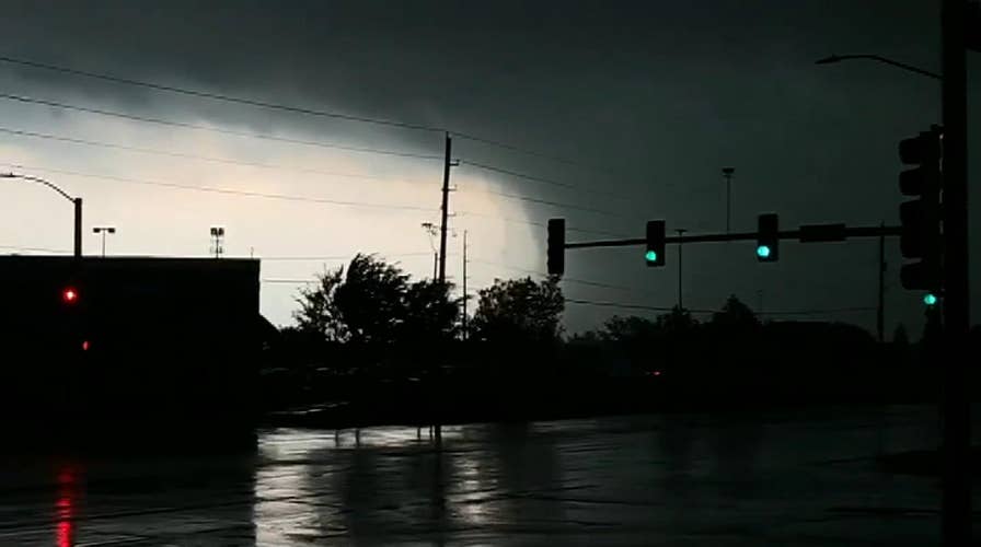 Raw video: Mile-wide tornado approaches Lawrence, Kansas