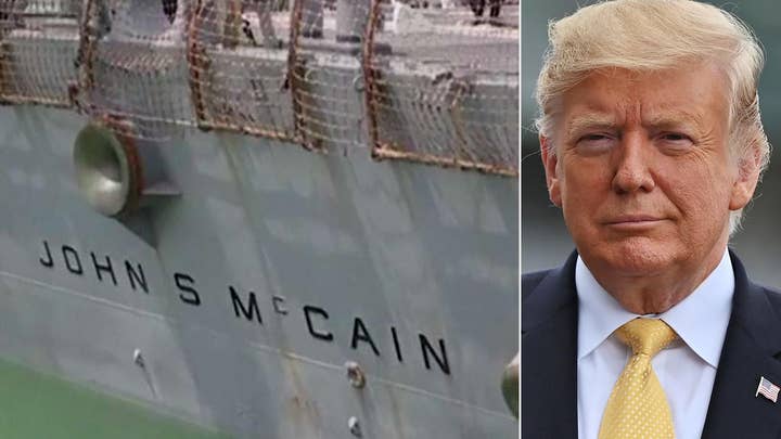 White House reacts to Mueller remarks, denies they wanted USS John McCain 'out of sight' during Trump trip