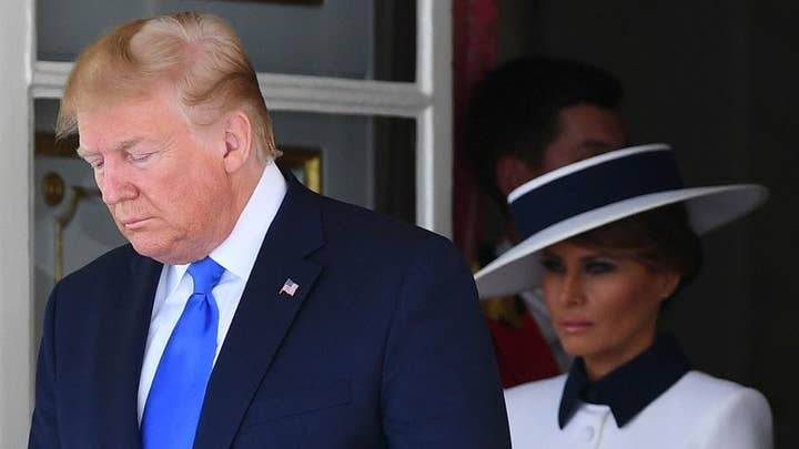 President Trump, first lady arrive at Westminster Abbey for wreath laying