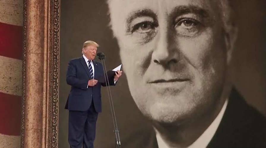 President Trump reads FDR's prayer from D-Day