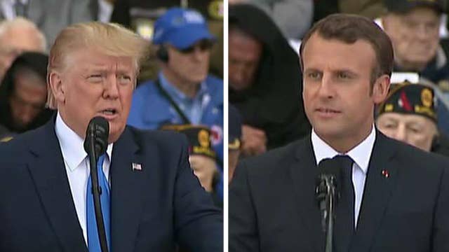 President Trump, French President Macron Deliver Moving D-Day Speeches ...