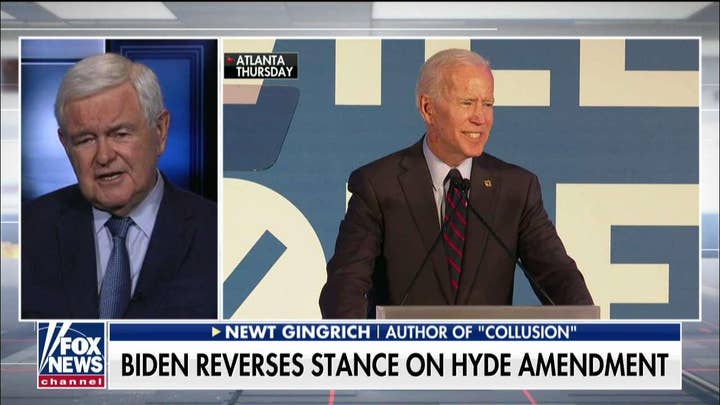 Newt Gingrich on Joe Biden's abortion funding reversal