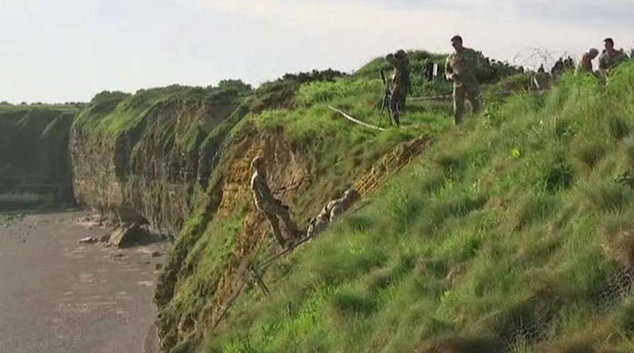 US Army Rangers reenact risky climb to honor D-Day heroes
