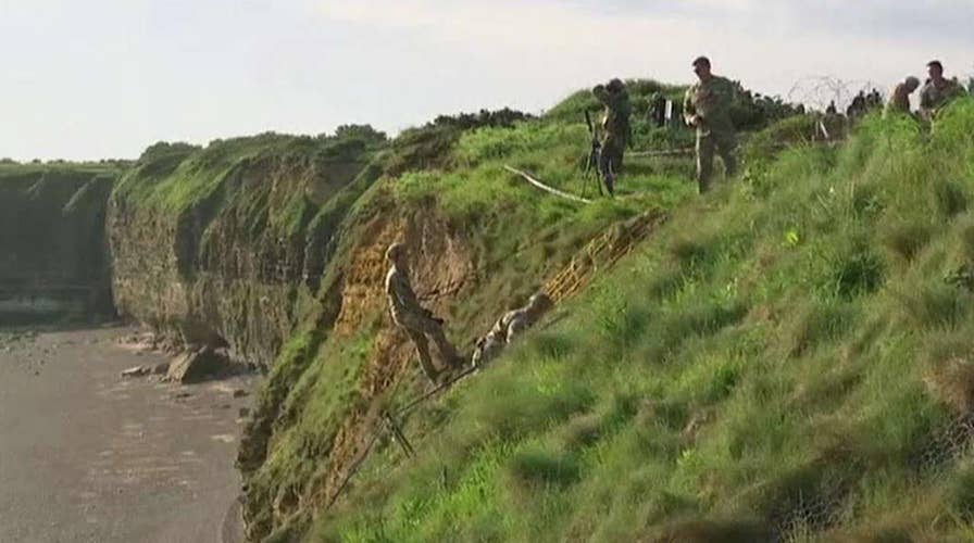 US Army Rangers reenact risky climb to honor D-Day heroes