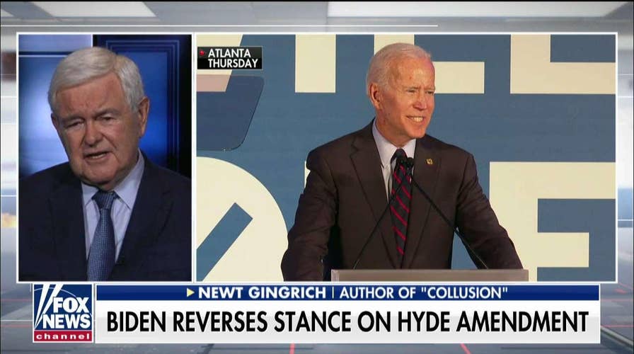 Newt Gingrich on Joe Biden's abortion funding reversal