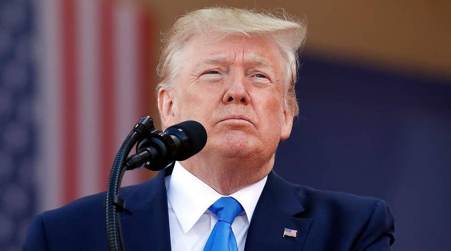 'Split-screen' look at Trump's trip