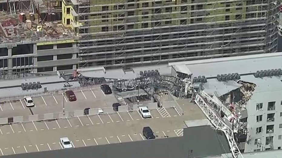Crane collapses on Dallas apartment building amid strong winds; at