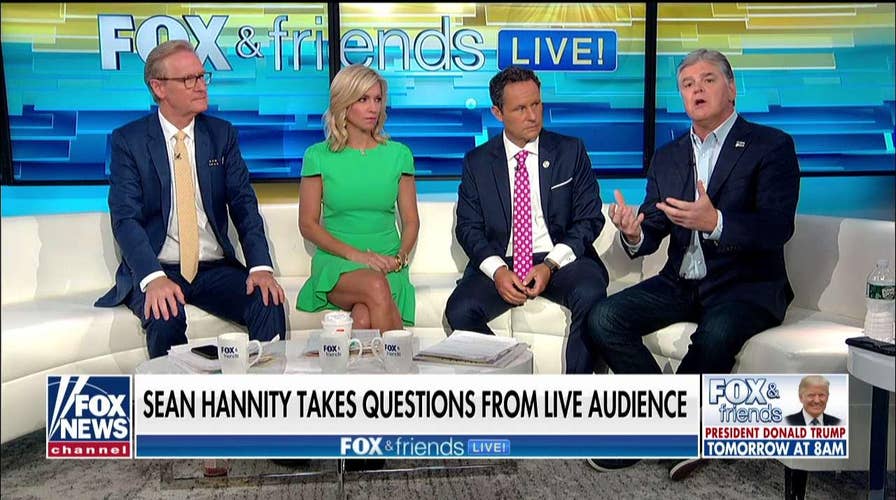 Sean Hannity takes questions from live studio audience on 'Fox &amp; Friends.'