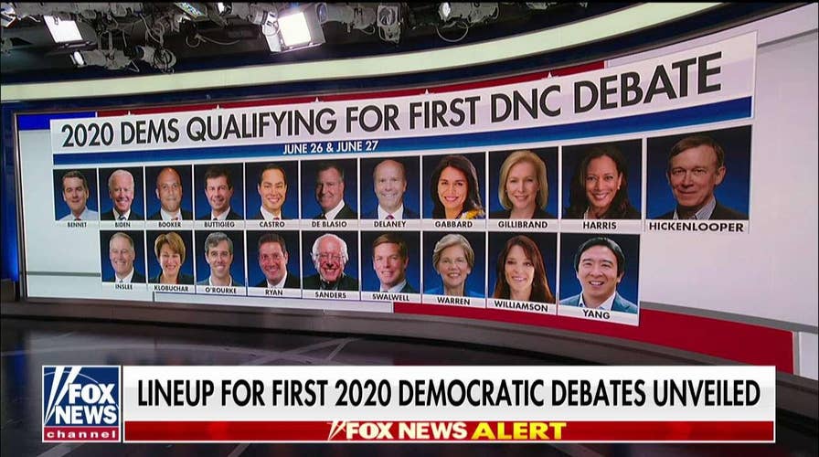 "Outnumbered" analyzes Democratic debate lineups.