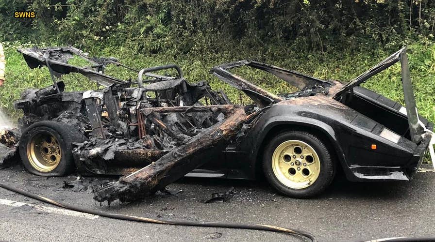 Bankrupt billionaire James Stunt's Lamborghini destroyed in fire