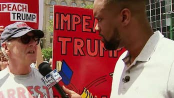 Lawrence Jones attends an 'Impeach Trump' rally in NYC