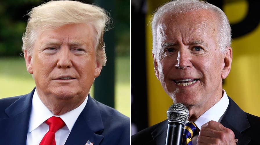 Biden tries to wrestle credit for the economy away from Trump