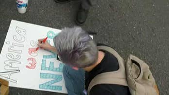 Anti-Trump protesters claim 'America was never great'