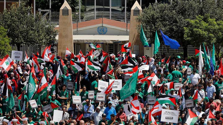 Hundreds of Palestinians protest against US-led economic conference in Bahrain