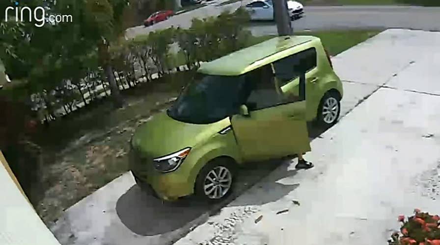 Stranger caught pooping in Florida driveway by Ring camera