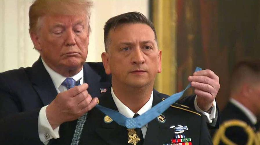 President Trump presents Staff Sgt. David Bellavia with the Medal of Honor