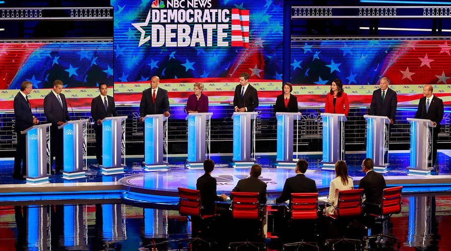 Democratic 2020 hopefuls tout liberal credentials at first presidential debate