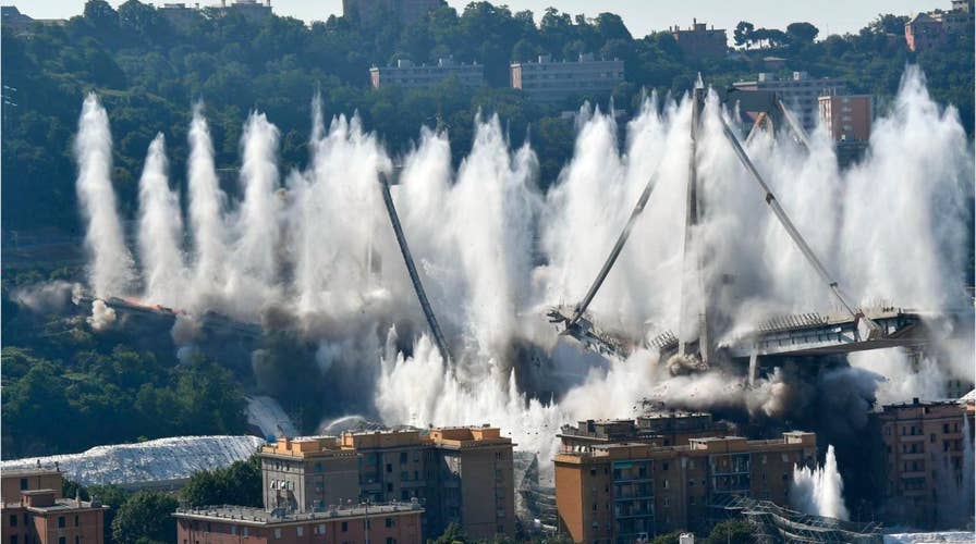 Ruins of bridge in Italy demolished nearly a year after collapse