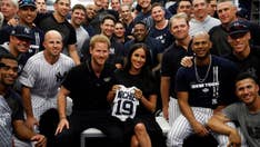 Meghan Markle, Prince Harry meet Yankees and Red Sox at first MLB game in London