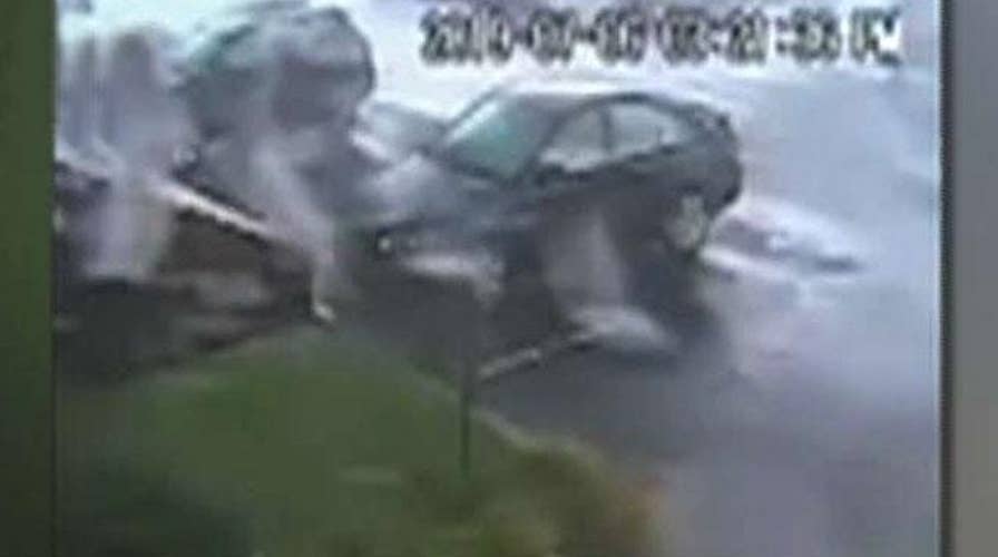Landspout tornado flips car in New Jersey