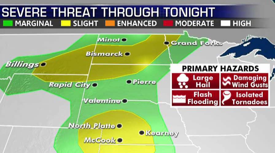 National forecast for Monday, July 8