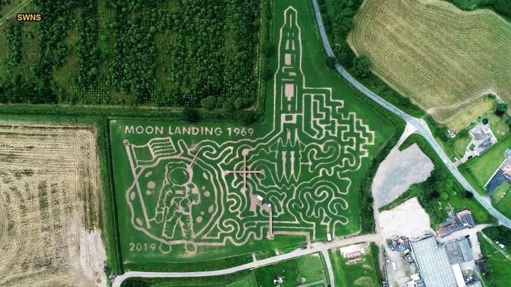 A-maze-ing: U.K. farm creates Apollo 11 cornfield maze depicting Moon landing