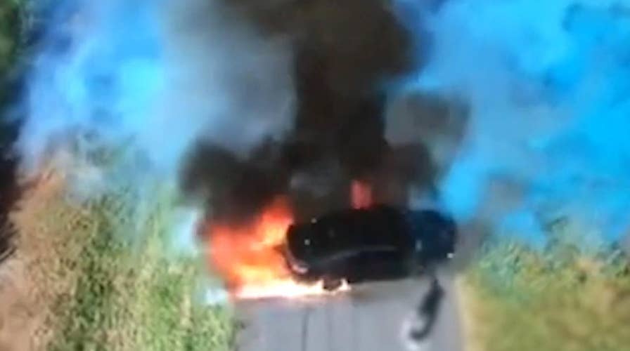 Car catches fire in gender reveal gone wrong