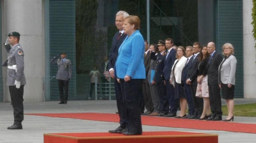 Angela Merkel seen shaking for third time in recent weeks