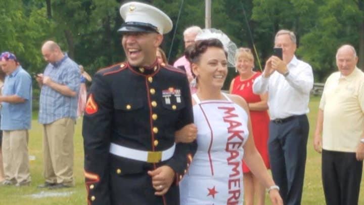 Couple have MAGA-themed wedding