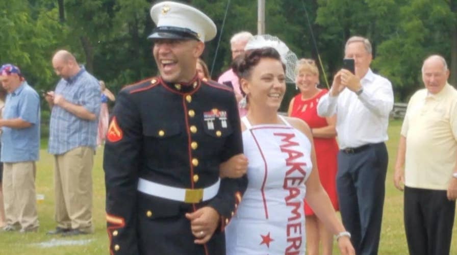 MI couple has MAGA-themed wedding