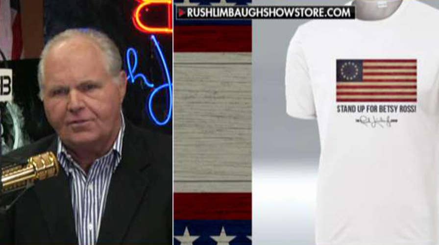 Rush Limbaugh on citizen question controversy, Democrat division, Betsy Ross flag flap